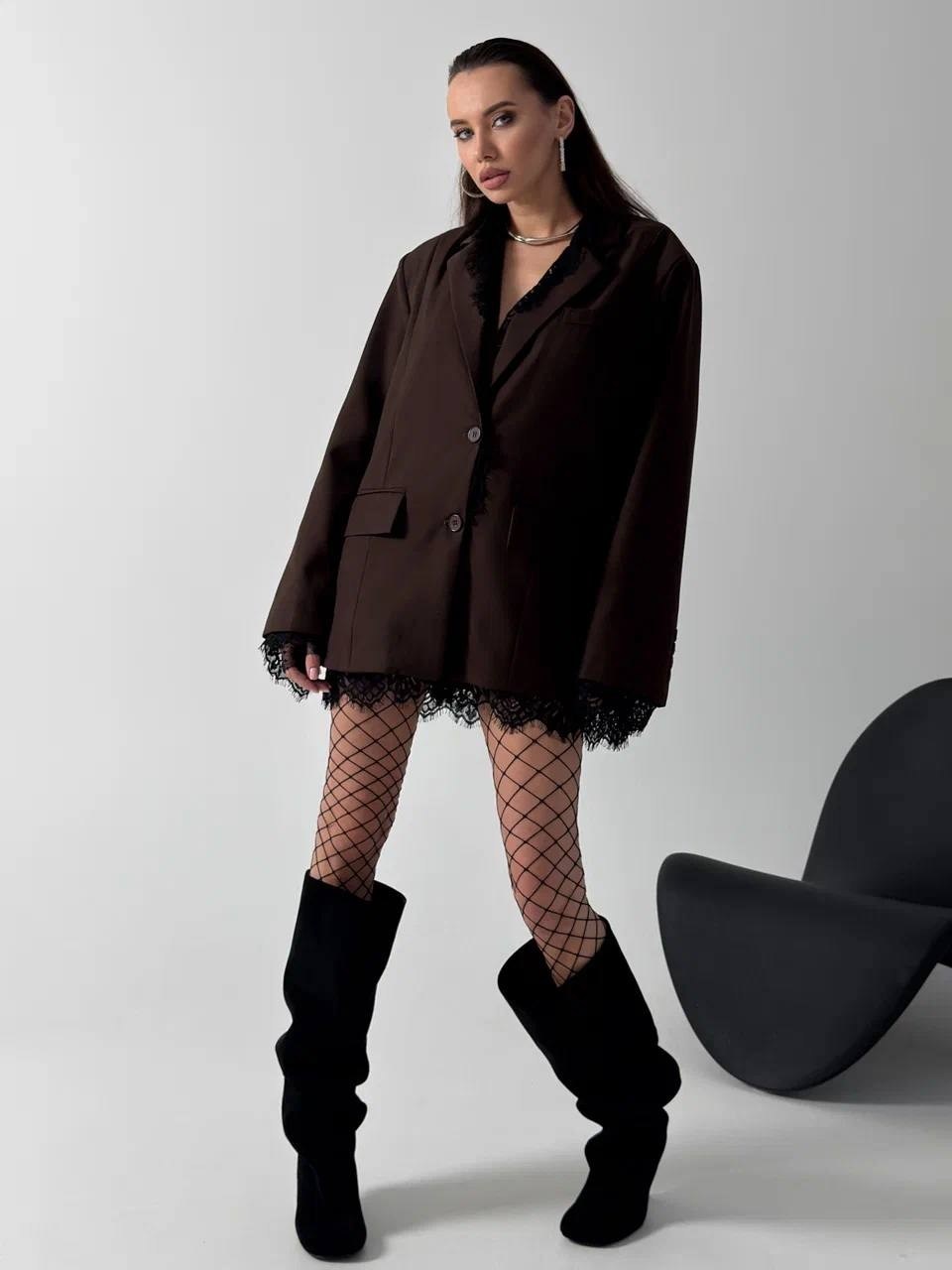 женский костюм,жакет,костюм жакет,платье-пиджак с кружевом