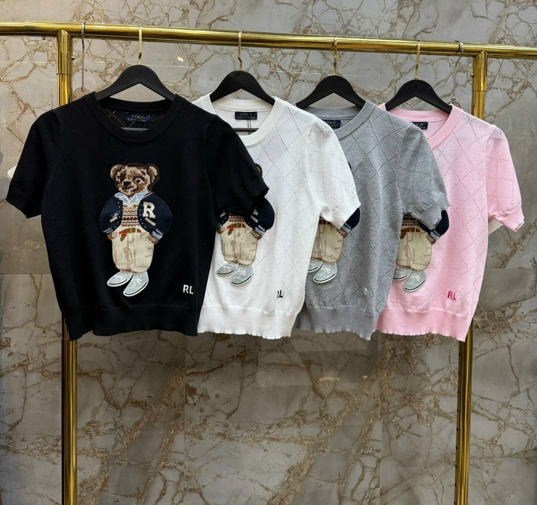 джемпер одежда,футболки для женщин,женская кофта,ральф лорен одежда с мишкой,трикотажная футболка