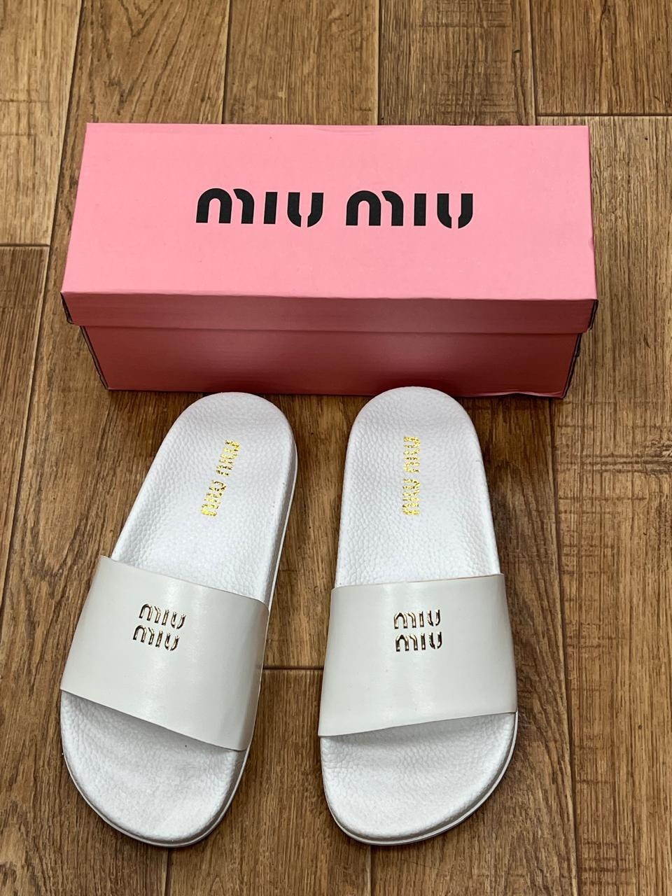 шлёпанцы miu miu,женские шлепанцы,шлепки женские,шлепки miu miu,летние женские шлепанцы