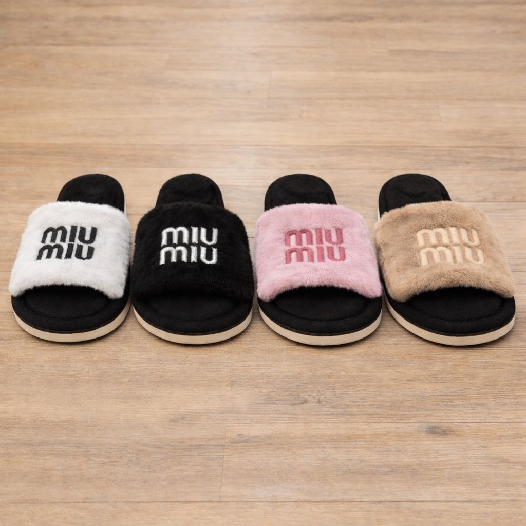 тапочки miu miu,тапочки домашние женские,тапочки меховые miu miu,тапки,домашние тапочки