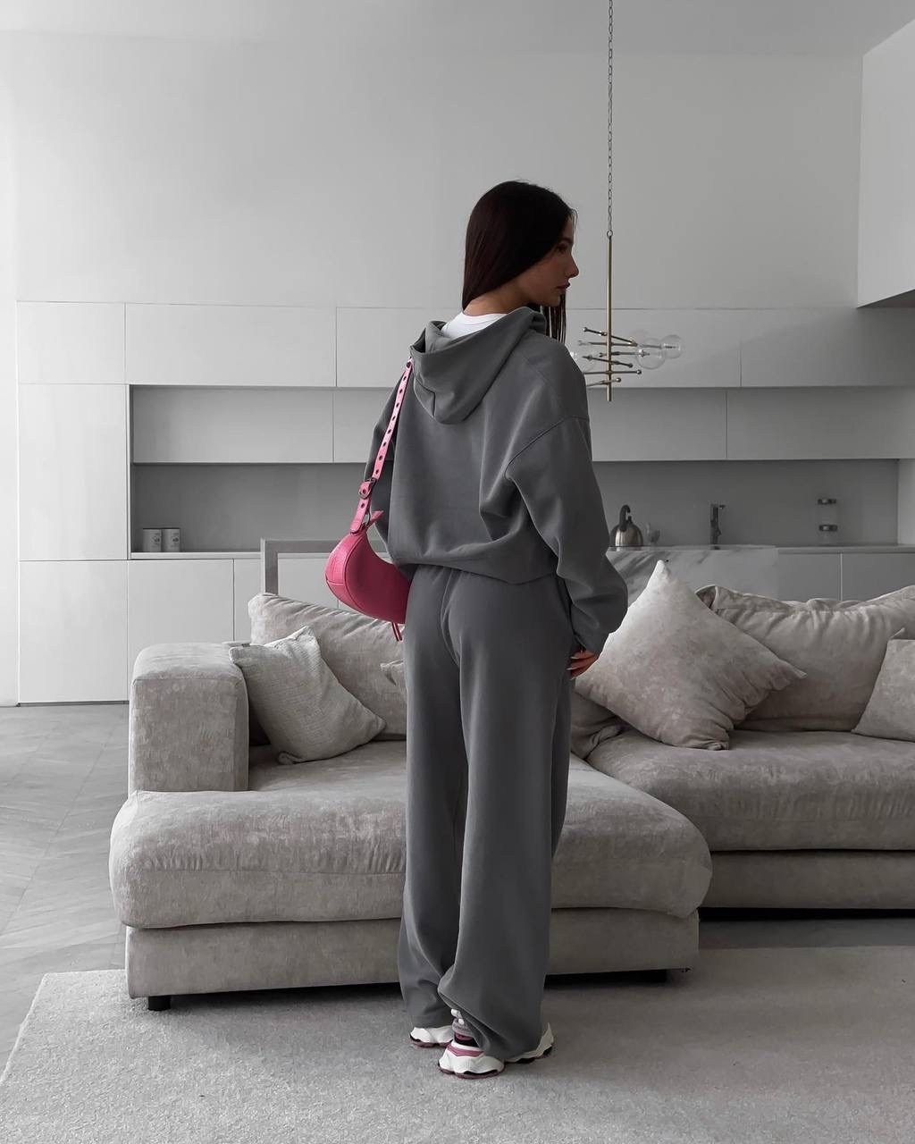 толстовка и брюки,спортивный костюм,костюм женский спортивный,костюм серый,костюм на флисе