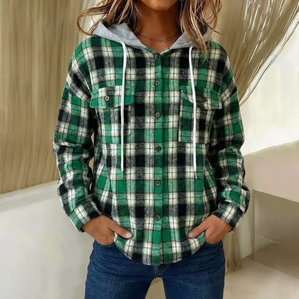 клетчатая рубашка женская,рубашка в клетку с капюшоном,рубашка с капюшоном женская,рубашка женская в клетку,рубашка с капюшоном
