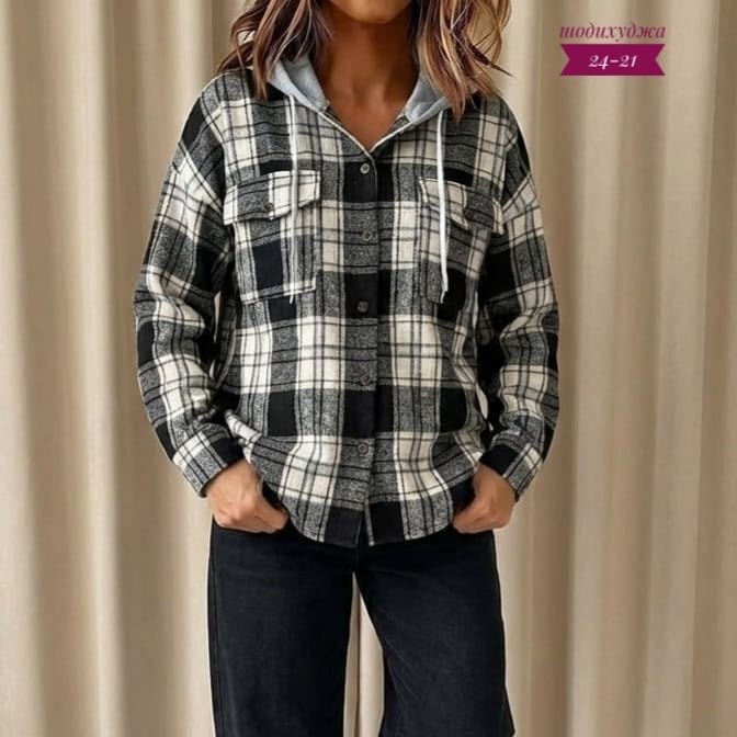 рубашка с капюшоном,женская рубашка в клетку,женская рубашка,рубашка с капюшоном в клетку,рубашка в клетку
