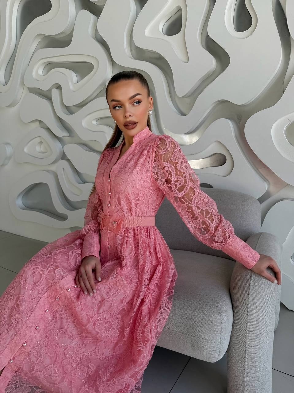 платье пудровое,модное платье,кружевное платье,платье,элегантное платье