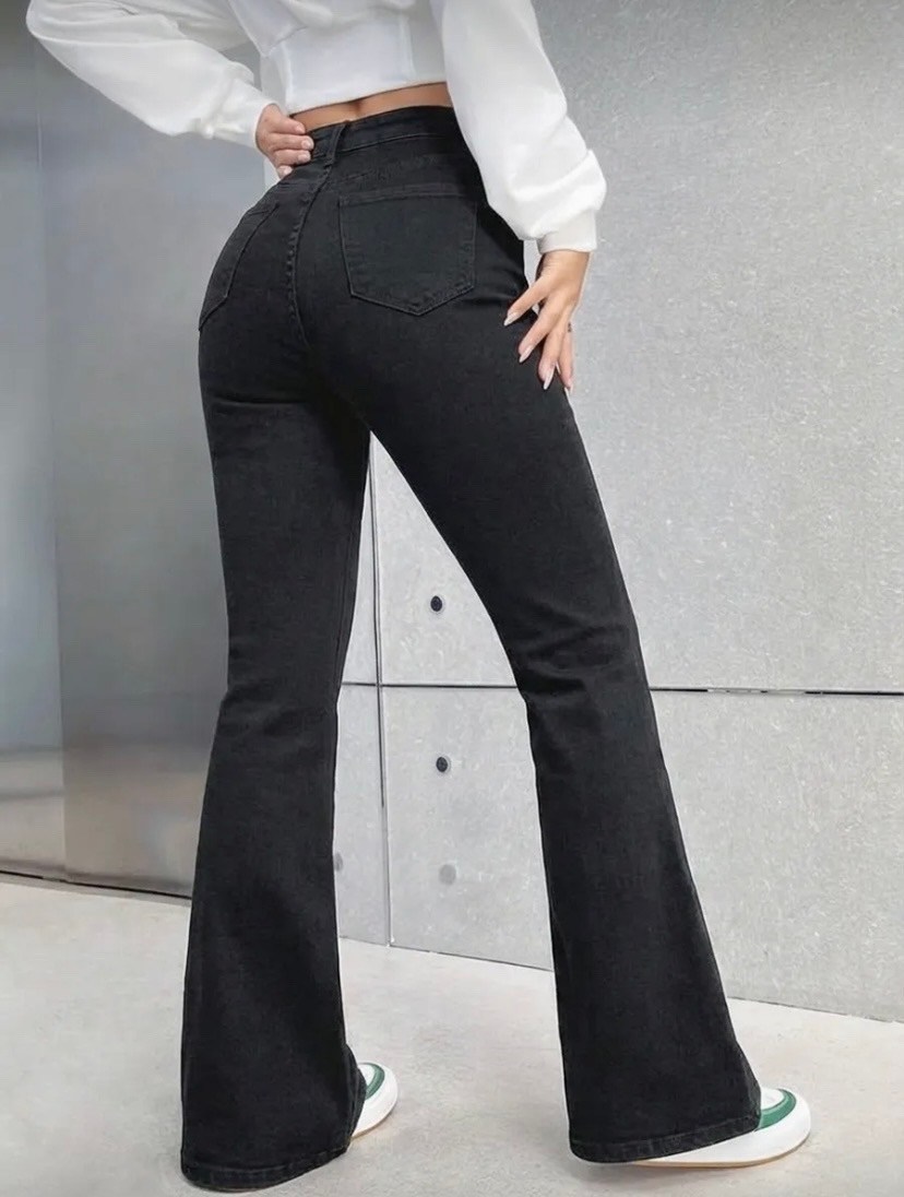 женские джинсы клеш с высокой посадкой,черные джинсы женские клёш от колена,джинсы-клеш женские с завышенной талией,джинсы женские клеш,джинсы-клеш с высокой талией