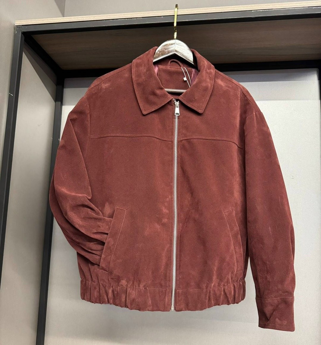 замшевая куртка-бомбер kent loro piana коричневый,замшевая куртка,демисезонная куртка,куртка замшевая мужская,замшевая куртка the row артикул bms-136383