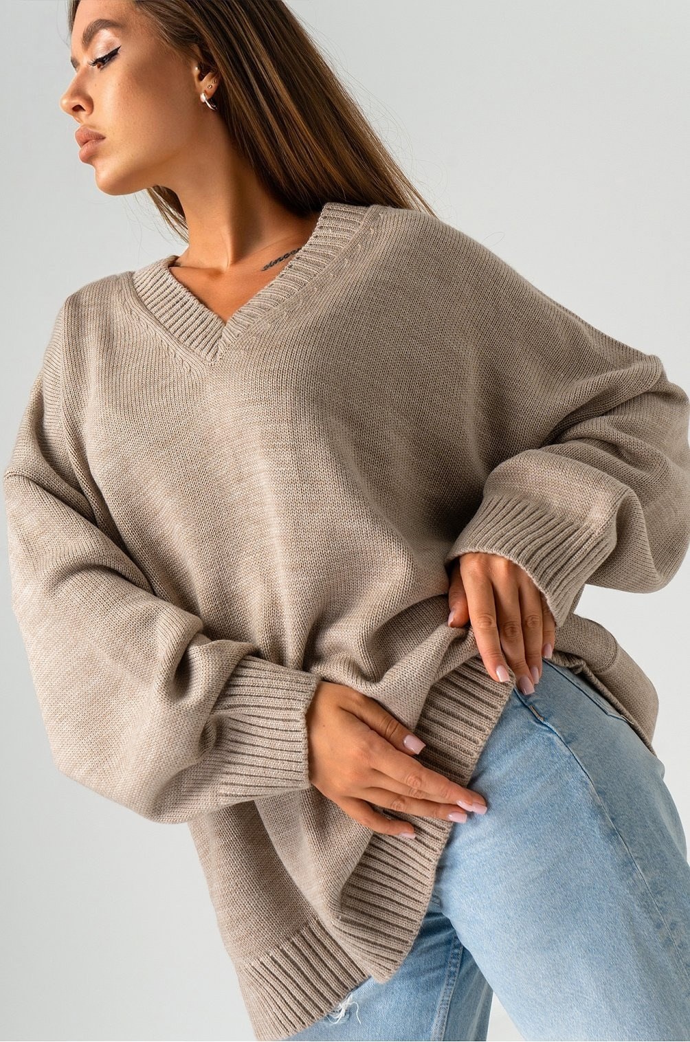 джемпер оверсайз,стильная кофта,свитер вязаный оверсайз,свитера женские,модная кофта