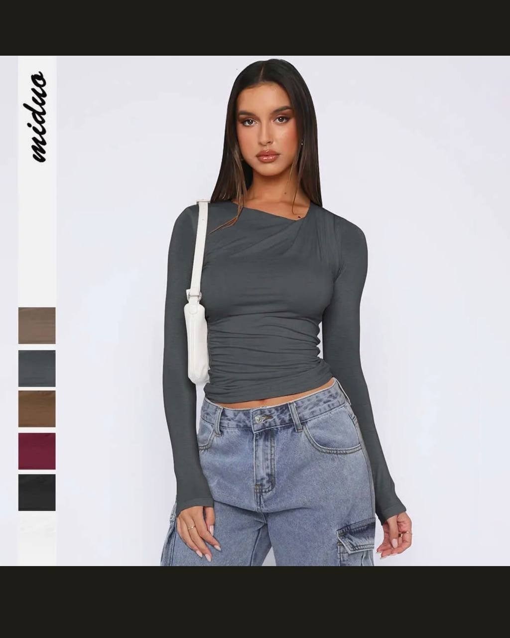 трикотажный топ,лонгслив женские,женские топы,лонгслив женский серый