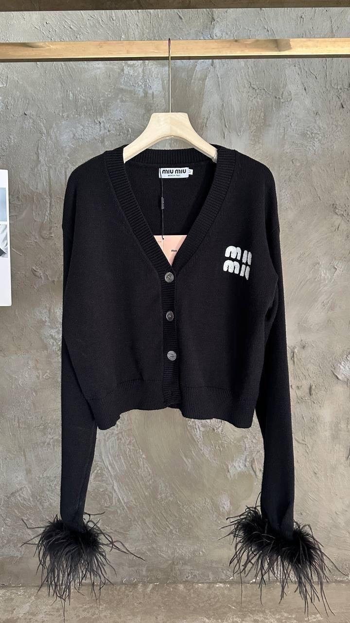 кардиган с перьями,prada кашемировый кардиган с перьями черный,кофта с перьями,кардиган,кардиган черный