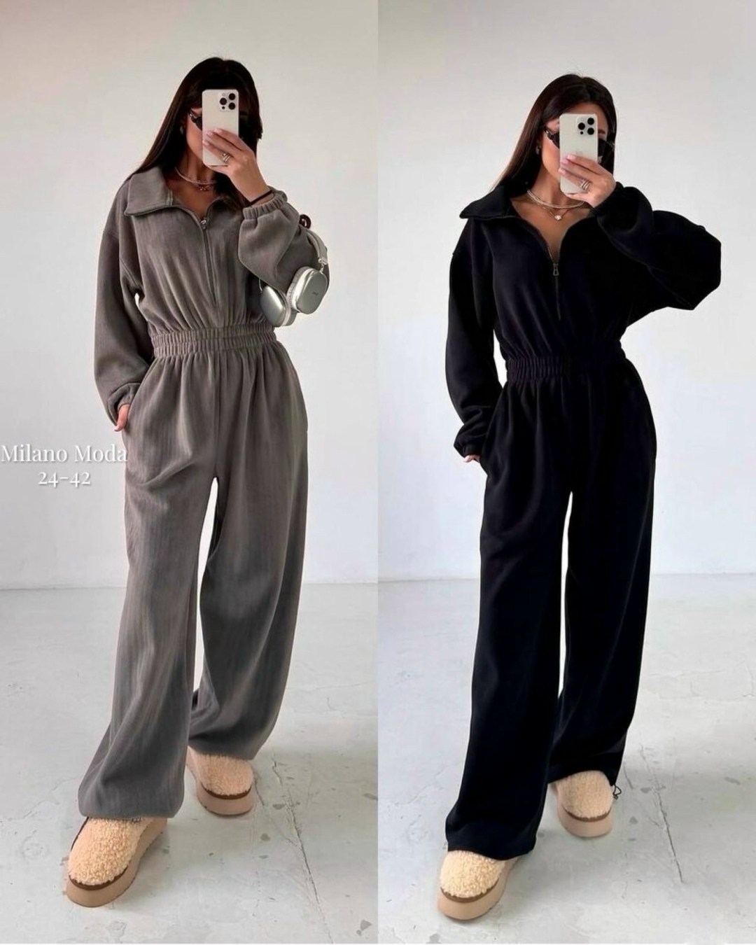 комбинезон повседневный теплый,женский модный комбинезон,комбинезон цвет gray размер 42,модный комбинезон,комбинезон флисовый base gammaway