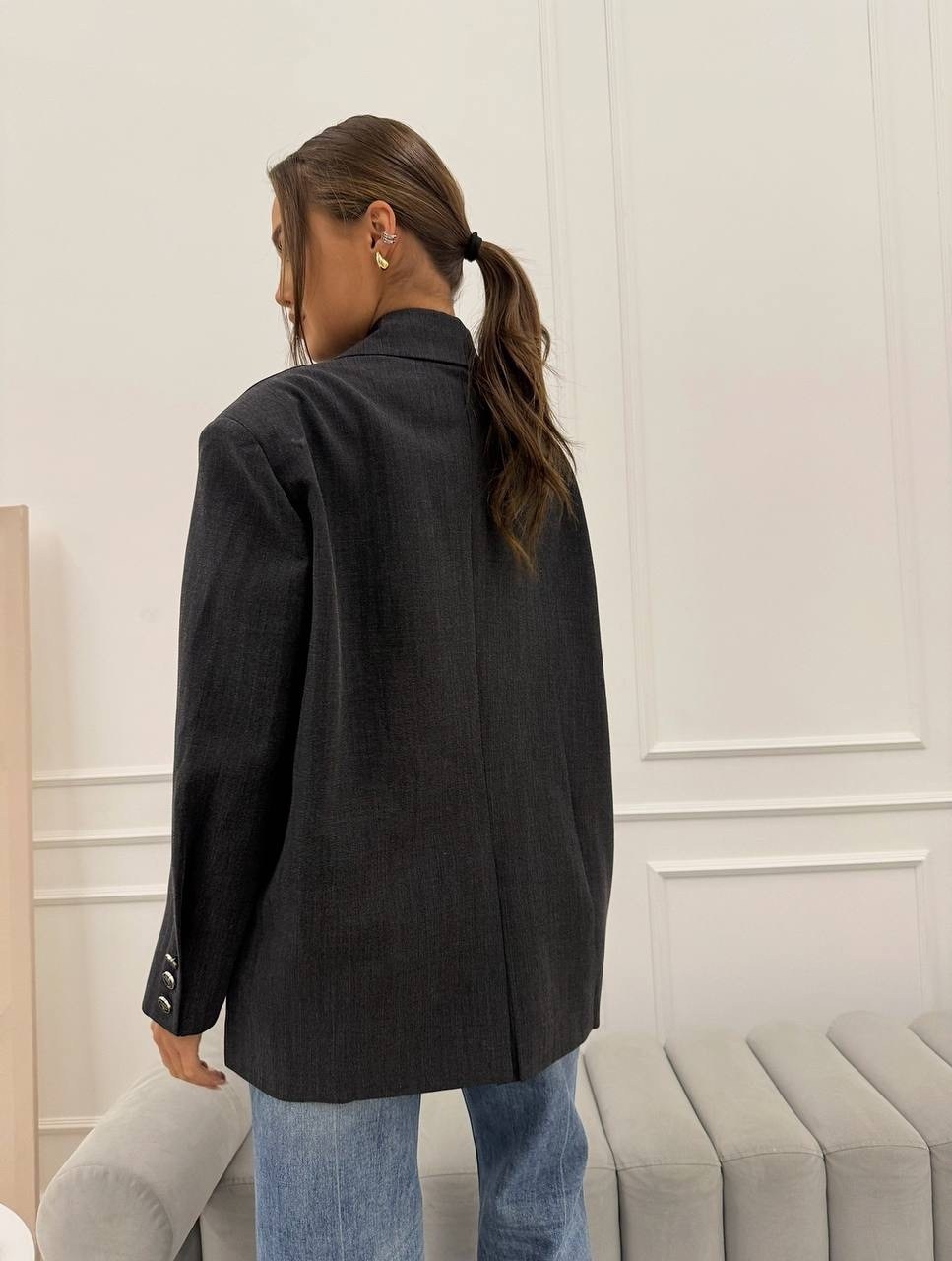 пиджак оверсайз удлиненный классический g.soul,пиджак оверсайз серый blanc casse,пиджак серый оверсайз классический coutell,пиджак оверсайз,жакет с брюками