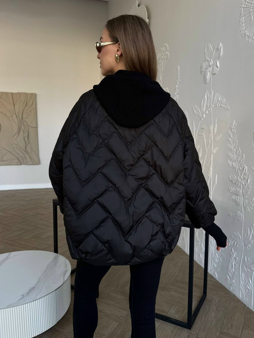 куртка стеганая оверсайз с капюшоном okxana utova brand,куртка стеганая оверсайз с капюшоном okxana utova brand 280179549,куртка оверсайз с капюшоном осенняя okxana utova brand,куртка женская,куртка о