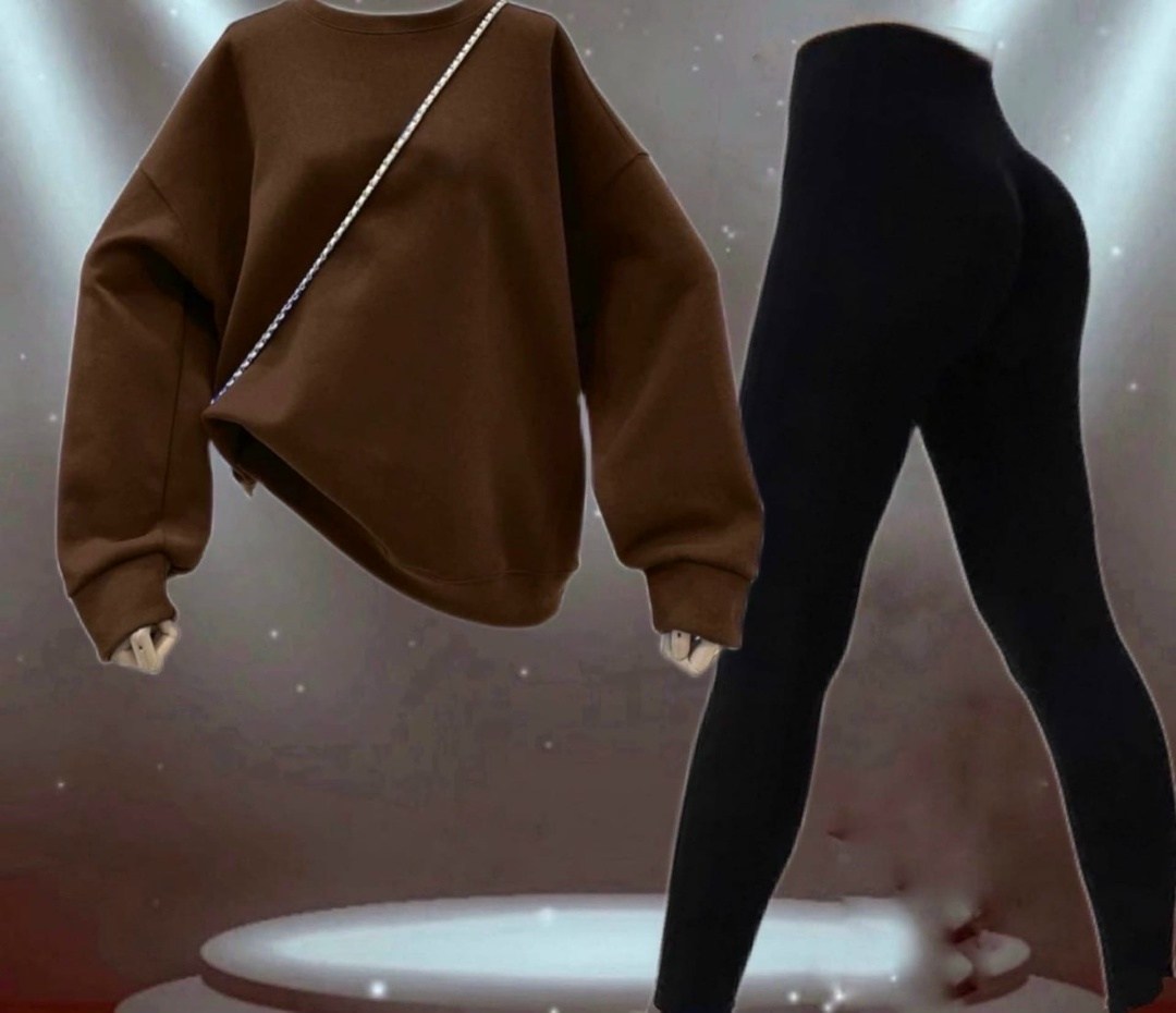 костюм женский,костюм худи,костюм повседневный женский,костюм со свитшотом,лосины с толстовкой оверсайз