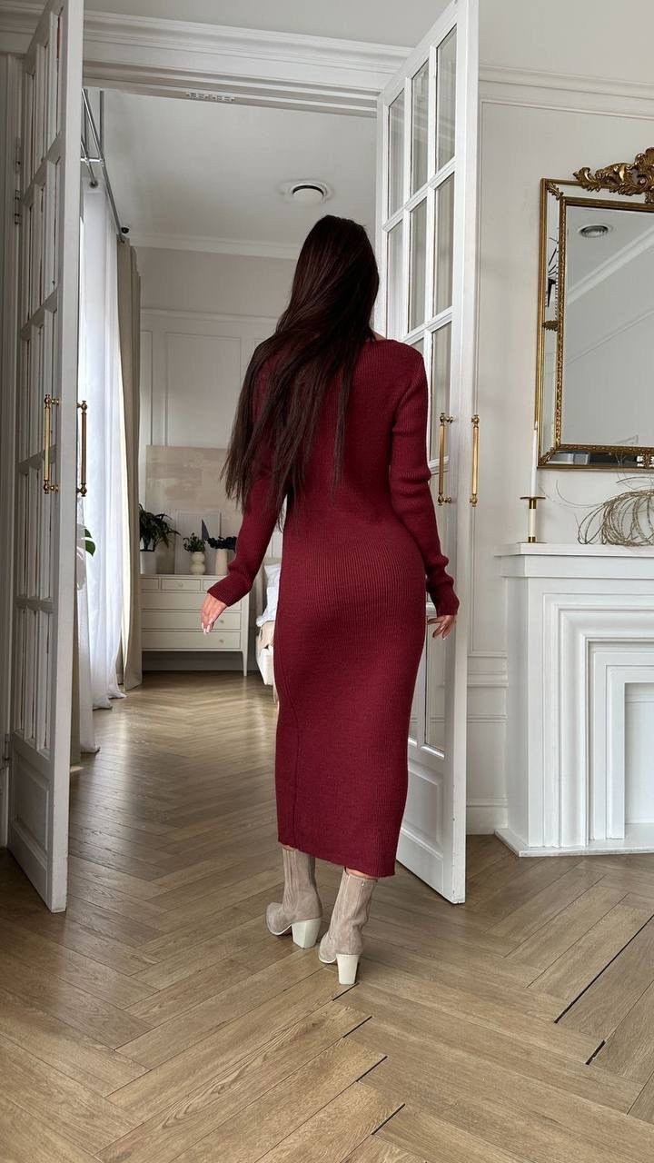 платье вязаное трикотажное лапша для офиса glamoda,женское платье лапша,платье вязаное трикотажное лапша для офиса glamoda цвет бордовый,платье лапша бордового цвета,бордовое платье