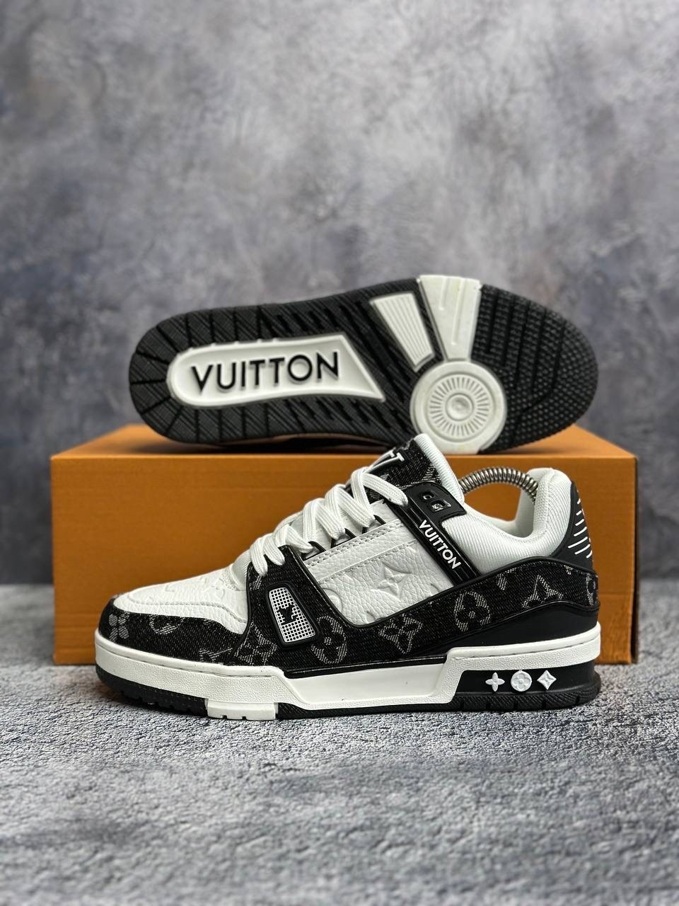 кроссовки louis vuitton trainer,кроссовки louis vuitton,мужские кожаные кроссовки louis vuitton trainer белые с черным,кроссовки louis vuitton trainer sneaker low lv tpr,кроссовки луи виттон