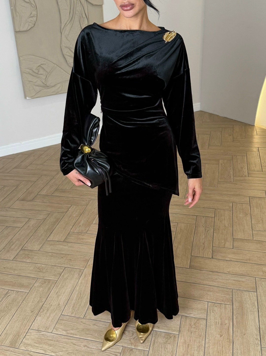 платье вечернее велюровое,вечернее платье велюровое длинное,вечернее платье велюровое длинное цвет черный,платье велюр,бархатное черное платье