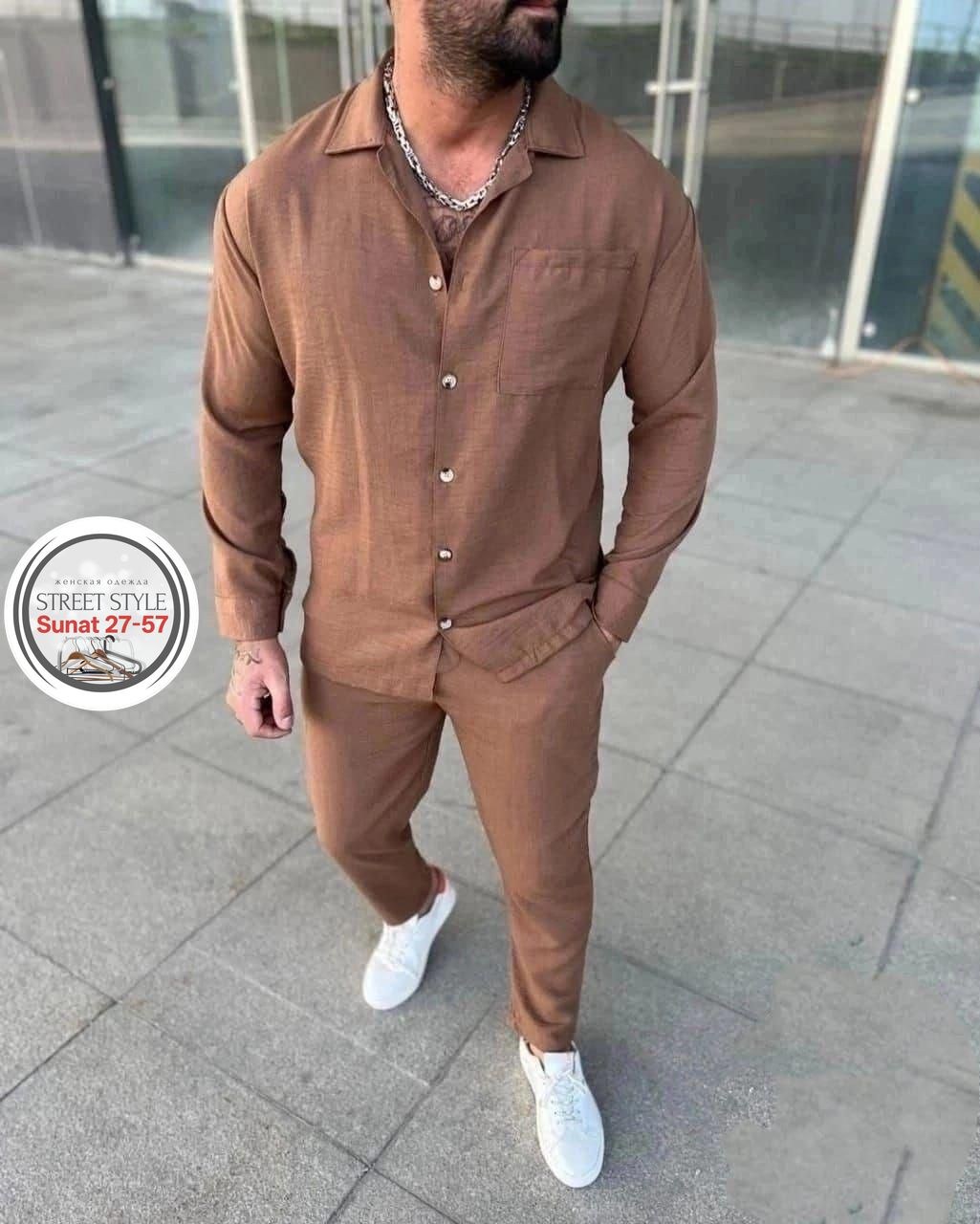 костюм с рубашкой,костюм двойка для мужчин лен,костюм летний мужской,костюм мужской летний 48-58,мужской костюм двойка