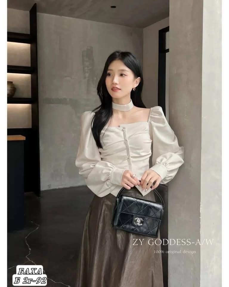 блузка женская приталенная с длинным рукавом,элегантная блузка,блузки женские,блузка с длинными рукавами,атласная блузка с длинным рукавом