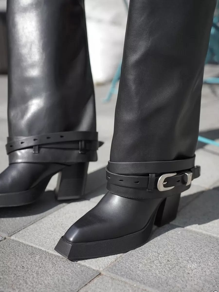 сапоги трубы,сапоги казаки демисезонные с широким голенищем и ремешком tm diamond цвет черный,сапоги калоты трансформер в ботфорты,сапоги эко кожа, женская сапоги эко кожа