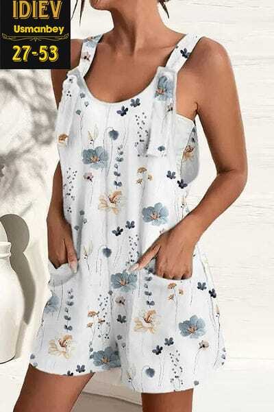 женский пляжный комбинезон без рукавов,женский летний комбинезон,летнее женское платье,пляжный комбинезон,мода для женщин