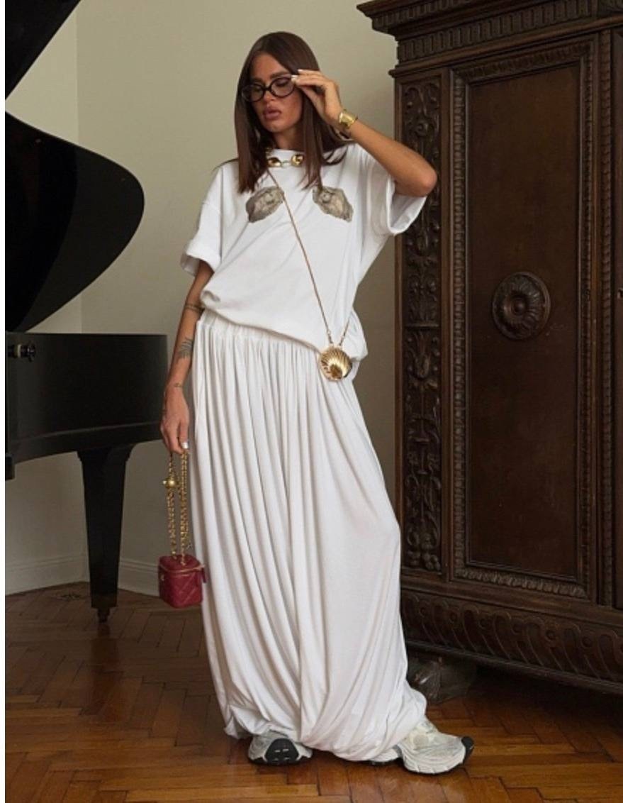 юбка миди,юбка,асимметричная юбка,мода стиль,белая юбка длинная