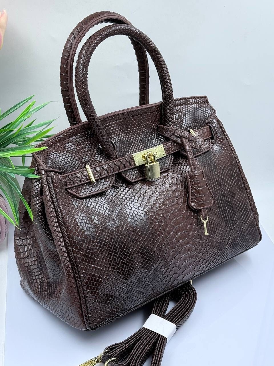 сумки,сумка hermes birkin 35 крокодиловая,сумка hermes birkin 35 с брелком лошадкой чёрный,женские сумки,сумка эрмес биркин 35см