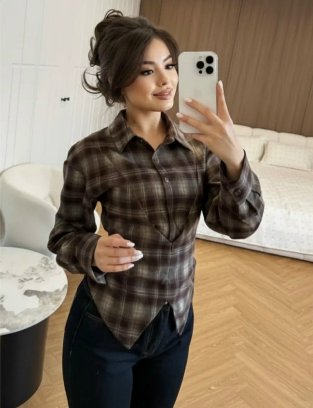 женская рубашка в клетку,женская рубашка,рубашка в клетку dej 369033302,повседневная рубашка,рубашка в клетку оверсайз damn egoist