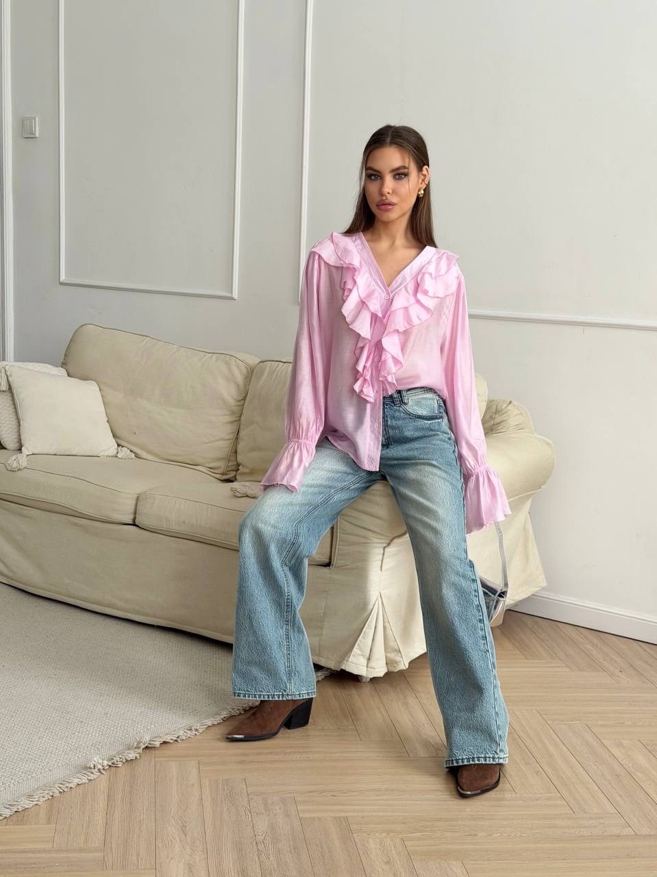 блузка с оборками,блуза свободного кроя,блузка с рюшами,блузы,модная блузка