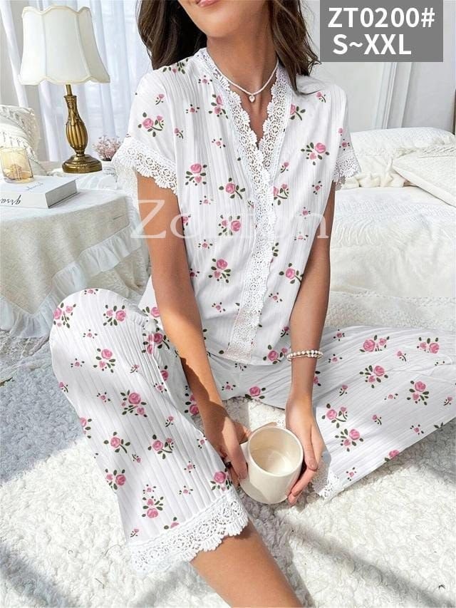 пижама женская,женская домашняя одежда пижамный комплект с принтом вишни,пижама женская с брюками,пижама для женщин,уютная пижама