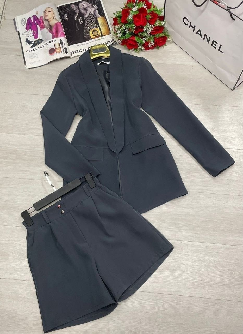 костюм пиджак и шорты,костюм двойка женская,костюм тройка женский,двойка костюм с пиджаком и шортами lr store,костюмы женские