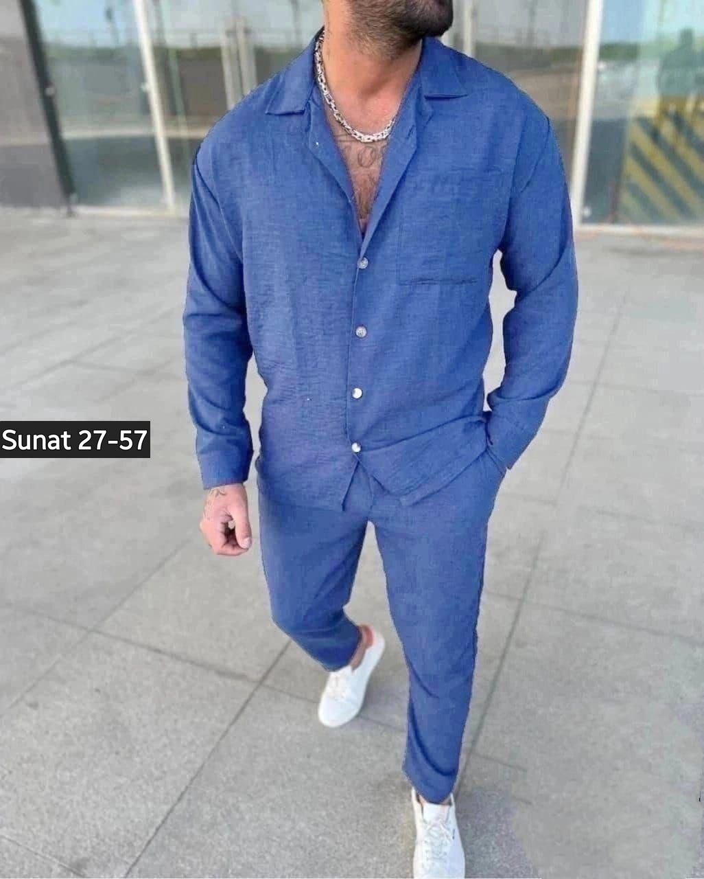 костюм мужской летний 48-58,костюм летний мужской,костюм двойка для мужчин лен,костюм с рубашкой,костюм двойка мужской