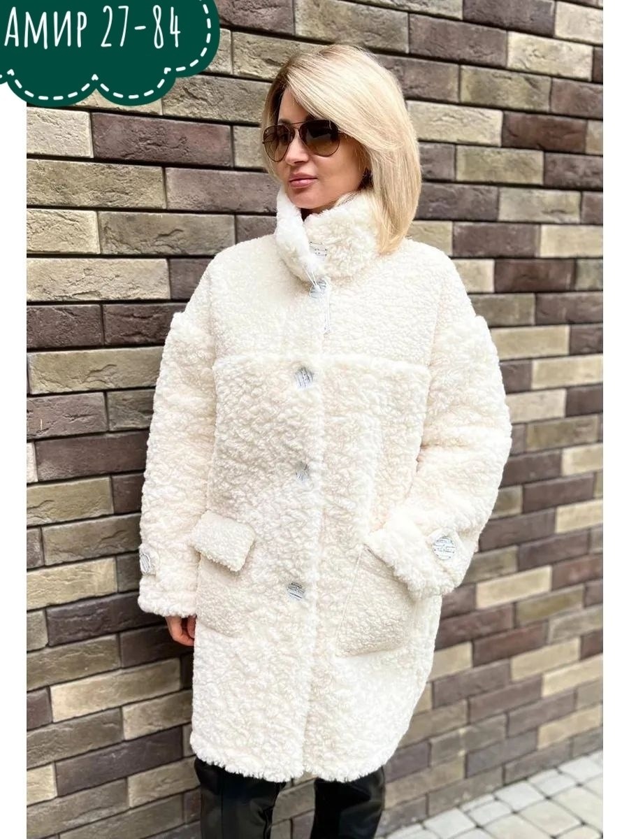 пальто барашка,шубка-чебурашка almita 129346039,шубка-чебурашка almita цвет белый,шубки тедди чебурашка,шубка тедди чебурашка короткая экошуба оверсайз