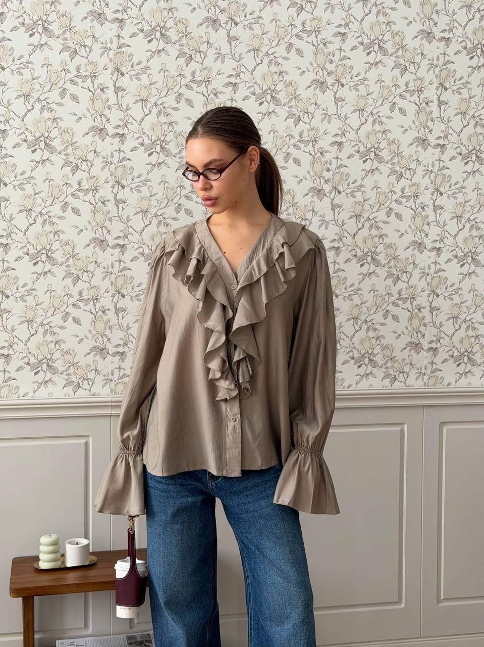 блузка с оборками,блузка модель,женская блузка