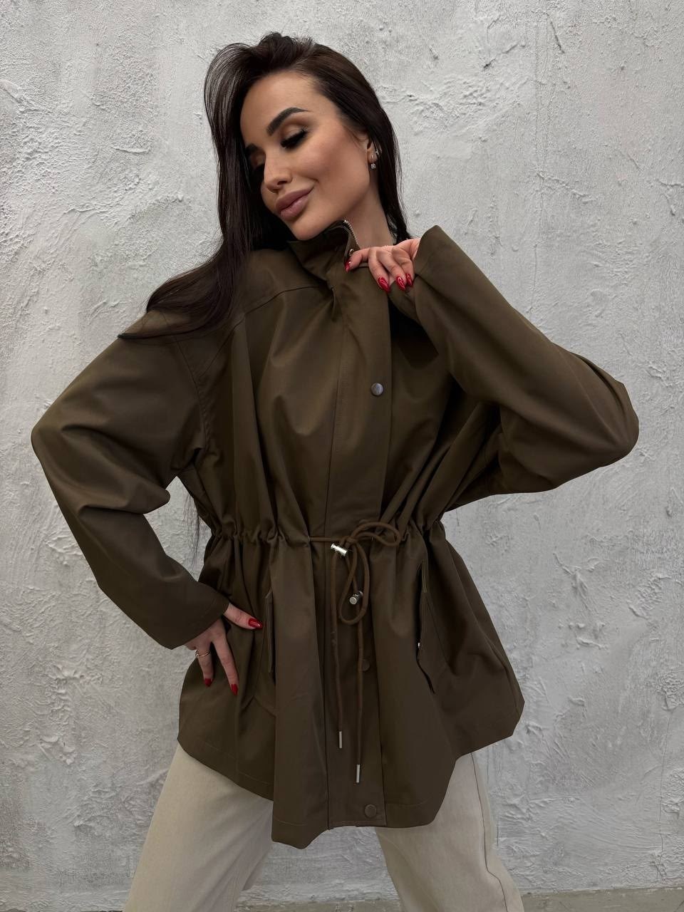 ветровка женская,ветровка женский timtony карманы бежевый,куртка женская,ветровка стильная,ветровка удлиненная