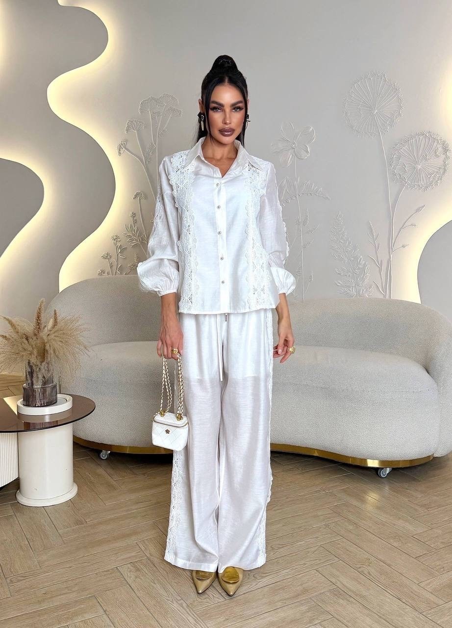 льняные костюмы,шелковый костюм в пижамном стиле,женские костюмы,костюм белый,костюм с брюками