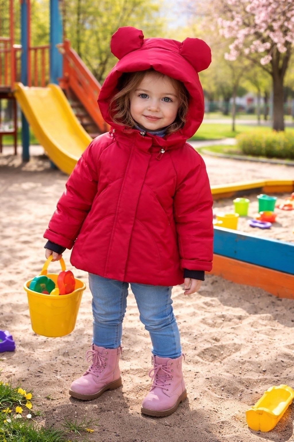 куртка детская демисезонная,куртка демисезонная,куртка с ушками демисезонная для малышей еврозима mimis shop,куртка для девочек,зимняя куртка детская