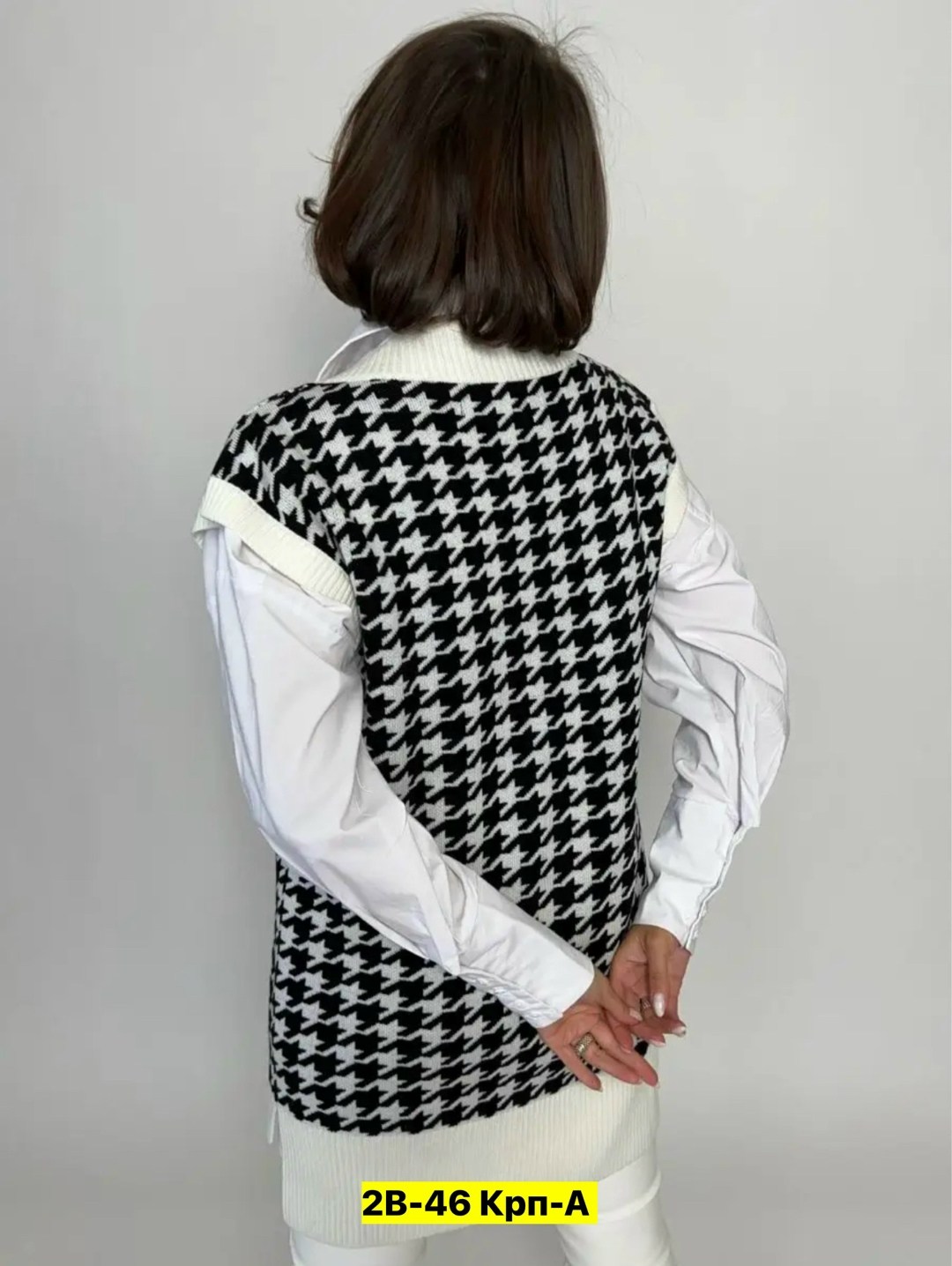 жилет гусиная лапка,вязаный жилет офисный,жилет вязаный женский,жилетка женская,жилетка вязаная