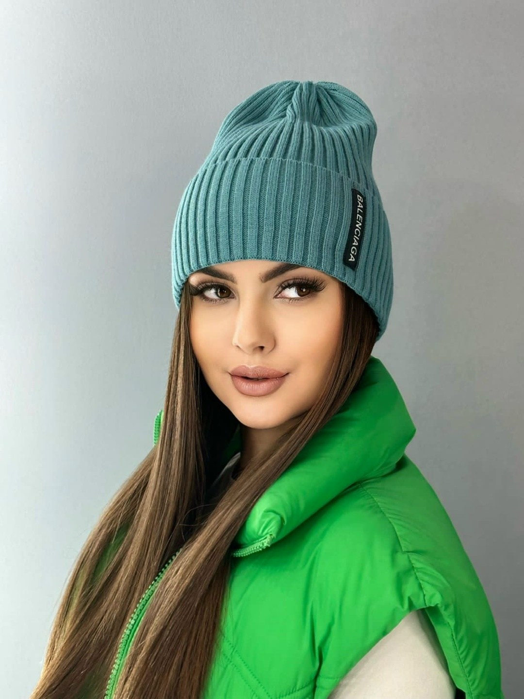 шапка женская,шапка демисезонная с отворотом hn fashions,шапка,шапка женская бини,женская демисезонная вязаная шапка бини