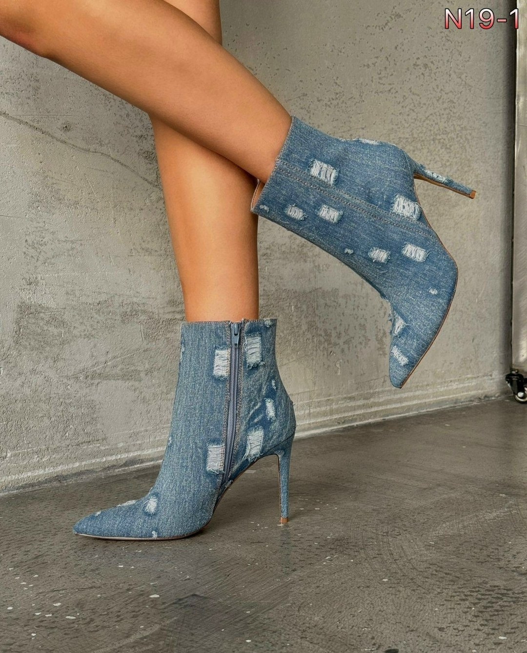 ботильоны джинсовые,модные ботильоны,женские ботильоны,джинсовые сапоги,ботильоны на шпильках