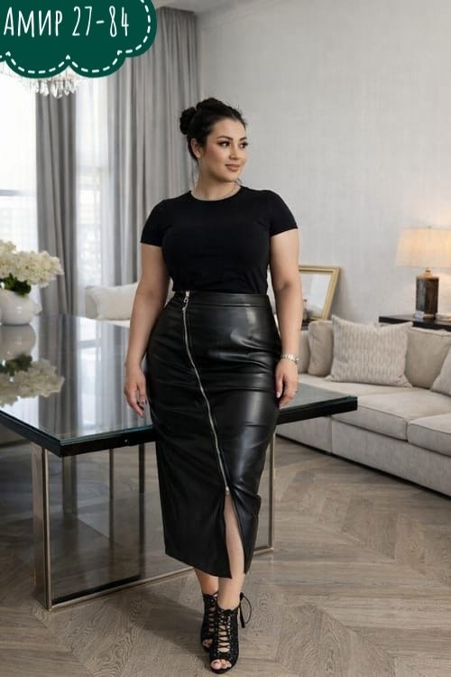 кожаная юбка больших размеров,женская юбка из экокожи,кожаные юбки для полных,юбка из экокожи,кожаная юбка карандаш на полных