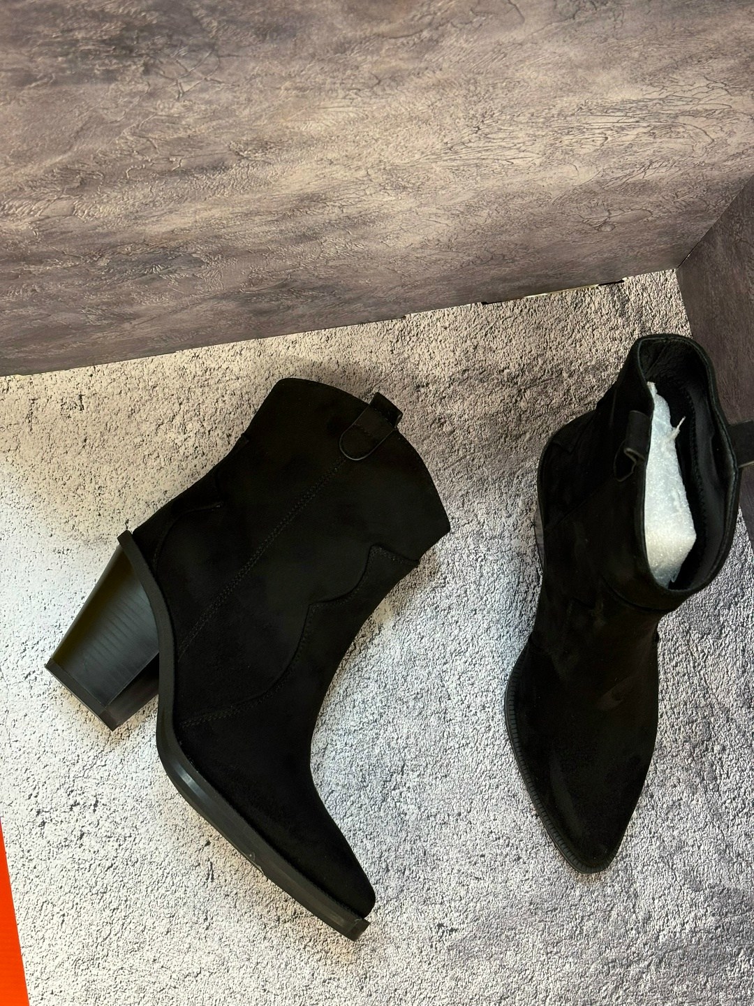 женские ботинки казаки черная замша демисезонные,полусапожки казаки,замшевые казаки,,полусапоги женские