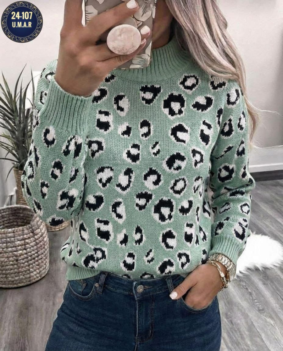 свитер с леопардовым принтом,женский вязаный свитер с леопардовым принтом,женский свитер большого размера с леопардовым принтом,леопардовый свитер женский,леопардовый джемпер