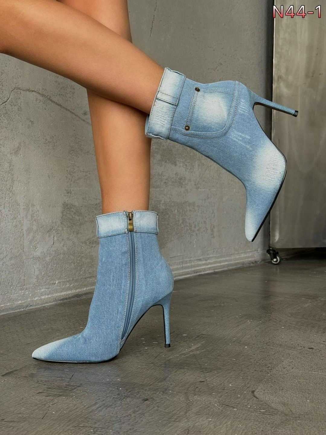 ботильоны джинсовые,модные ботильоны,женские ботильоны,джинсовые сапоги,ботильоны на шпильках