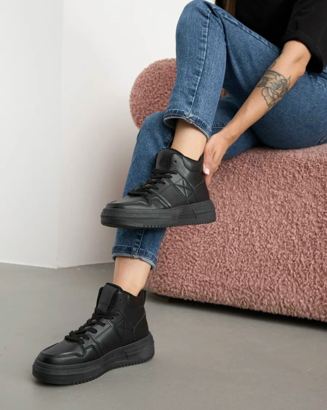 ,кроссовки черные,кроссовки женские,кроссовки женские зимние,кроссовки высокие женские