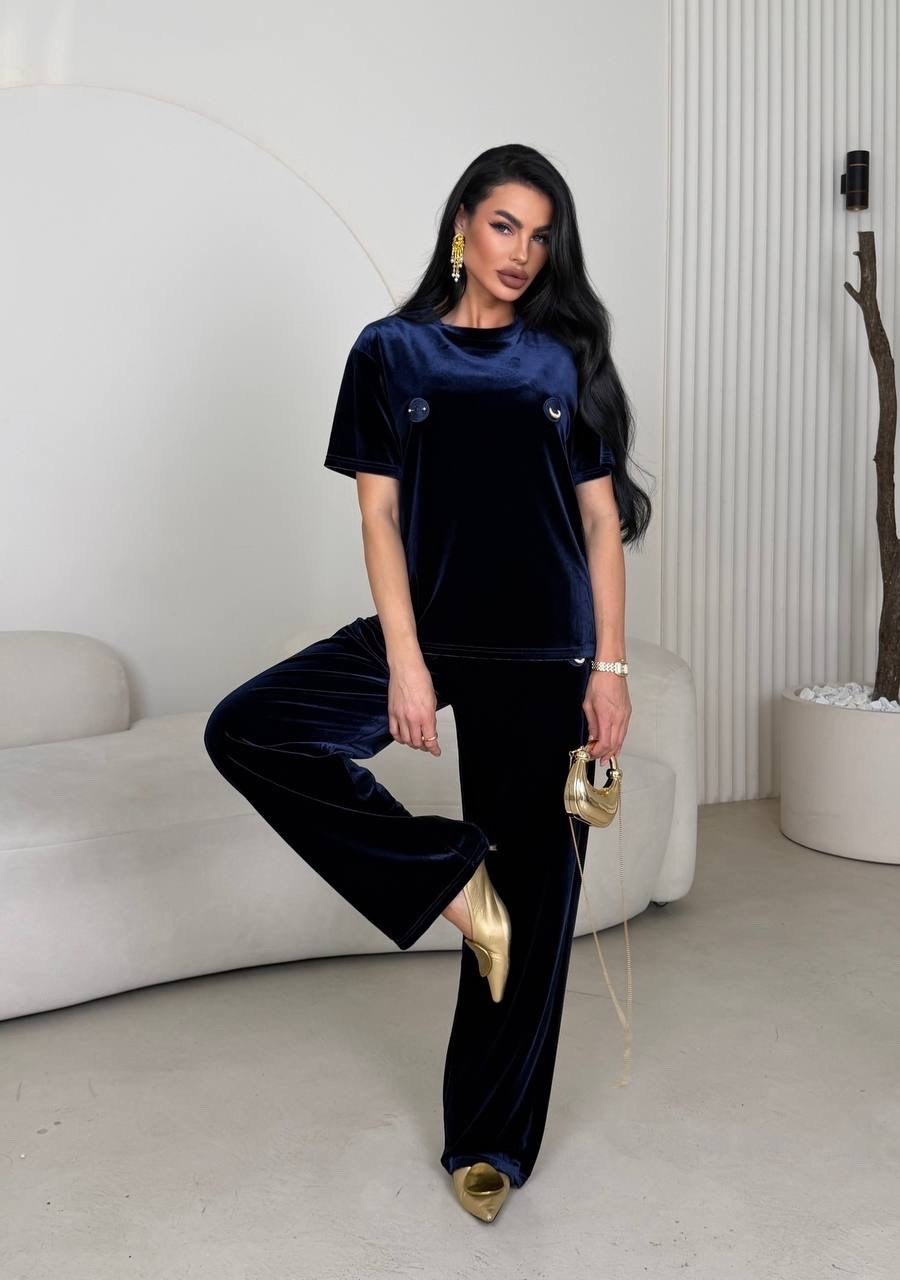 велюровый костюм,велюровый костюм женский,костюм с брюками,костюм dstrend 018620490 сливовый,домашний велюровый костюм