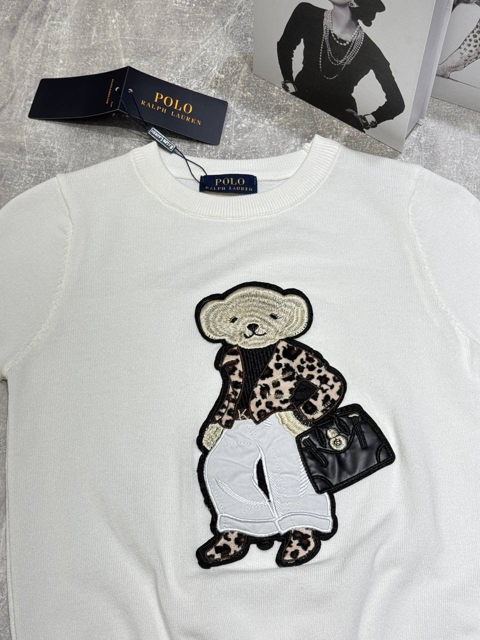 джемпер одежда,ralph lauren свитер с мишкой polo ralph lauren,свитер с мишкой,свитер с вышивкой,джемпер летний