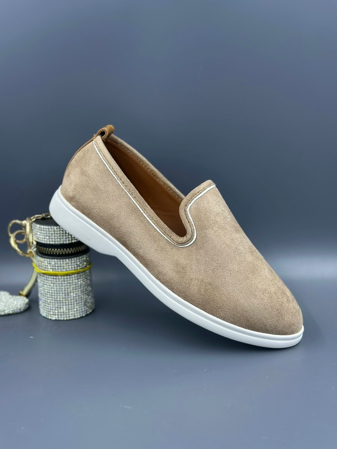 ,женские слипоны,кеддо слипоны золотистые женские,женская ,слипоны