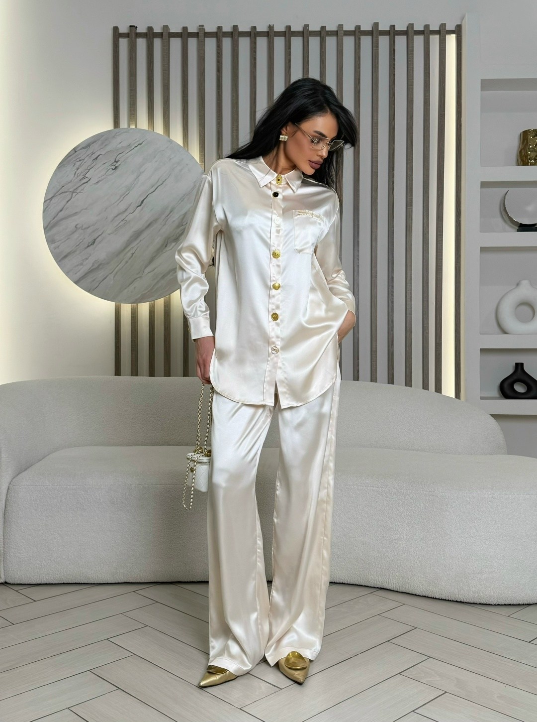 костюм с брюками,домашний костюм,шелковый костюм,костюм белый,пижама женская