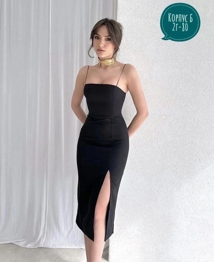 платье стильное,модное платье,черное платье lichi,платье,платье с разрезом