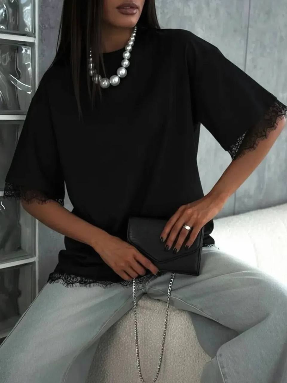 женская футболка оверсайз,футболка женская,одежда стильная,модные стили